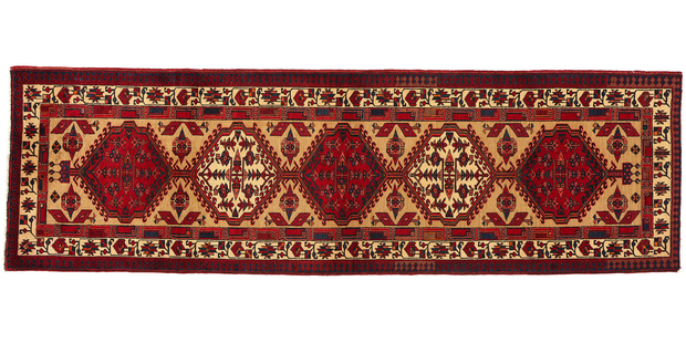 3 x 11 Vintage Persian Azerbaijan Rug Runner 75371