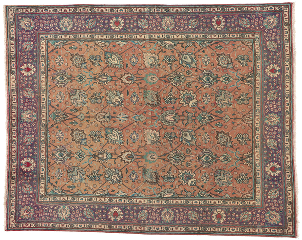 8 x 10 Vintage Persian Tabriz Rug 75505