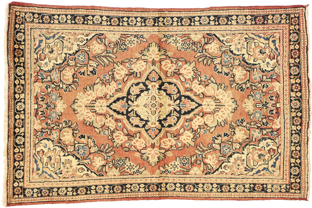 4 x 7 Vintage Persian Mahal Rug 75536