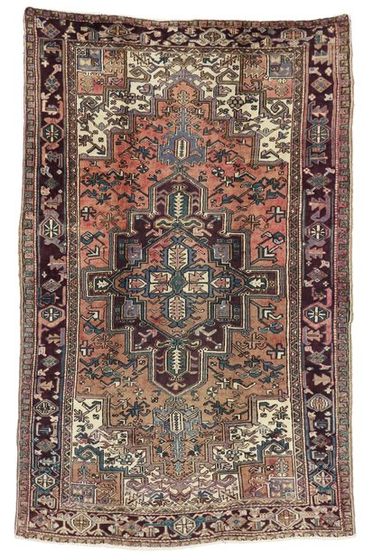 6 x 9 Vintage Persian Heriz Rug 75553