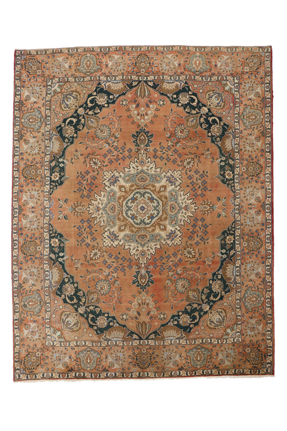 10 x 12 Vintage Persian Tabriz Rug 75586