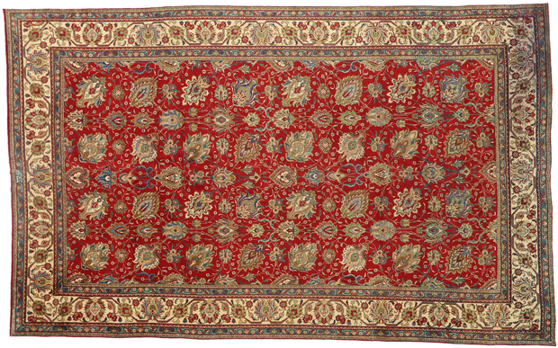 9 x 16 Vintage Persian Tabriz Rug 75593