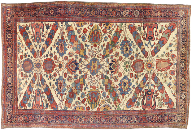 14 x 20 Antique Persian Ziegler Mahal Rug 75660