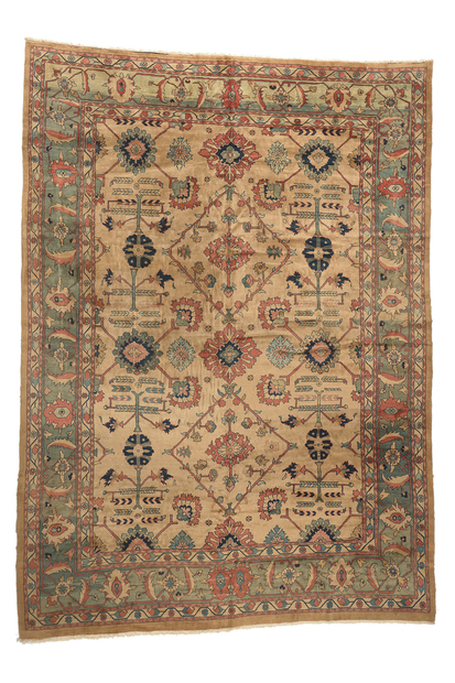 13 x 18 Oversized Vintage Persian Mahal Rug 75828