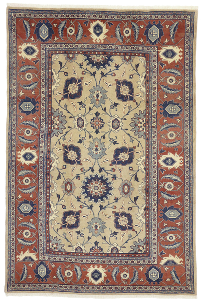 7 x 10 Vintage Persian Mahal Rug 75849