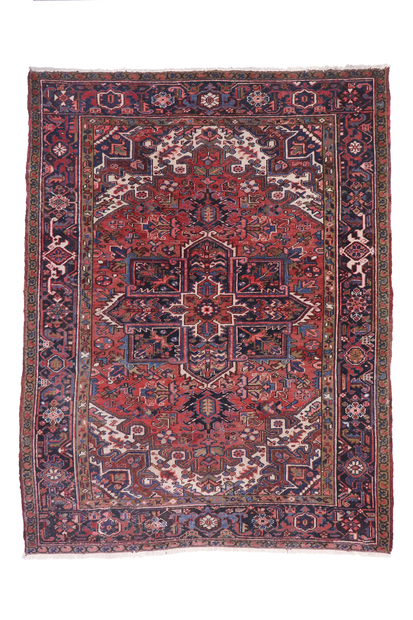 7 x 8 Vintage Persian Heriz Rug 75862