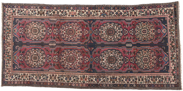 6 x 12 Vintage Persian Bakhtiari Rug 75880