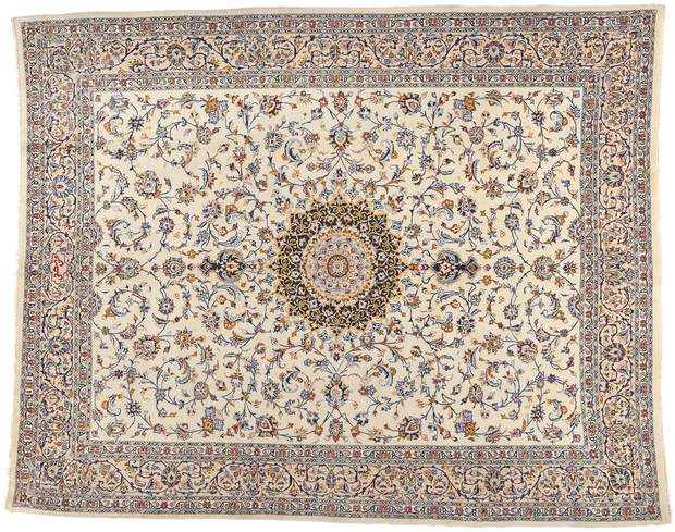 10 x 12 Vintage Persian Kashan Rug 75898
