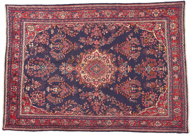 7 x 10 Vintage Persian Mehraban Rug 76024