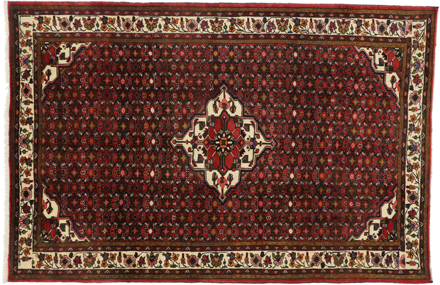 7 x 10 Vintage Persian Hosseinabad Rug 76028
