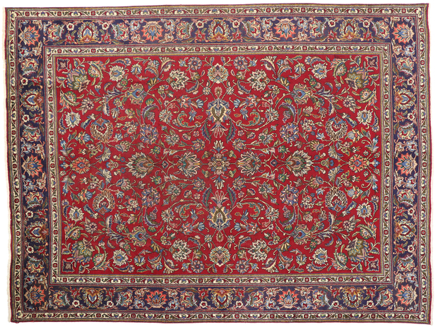 10 x 13 Vintage Persian Tabriz Rug 76262