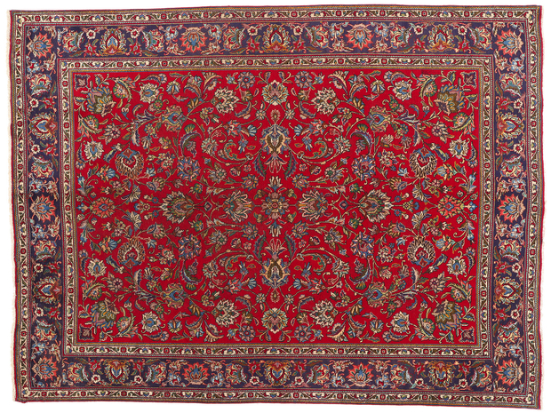 10 x 13 VintageRed Persian Tabriz Rug 76262