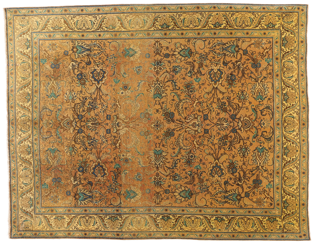 10 x 13 Vintage Persian Tabriz Rug 76328