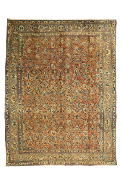 10 x 13 Vintage Persian Tabriz Rug 76329