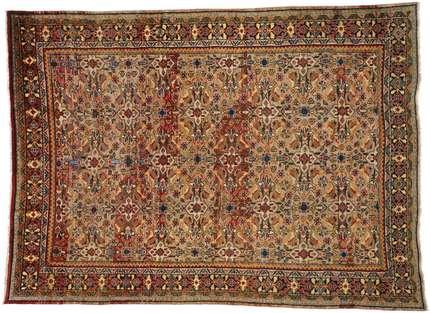 9 x 13 Vintage Persian Mahal Rug 76355