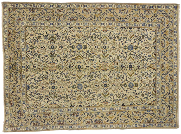 8 x 11 Vintage Persian Millefleur Kashan Rug 76475