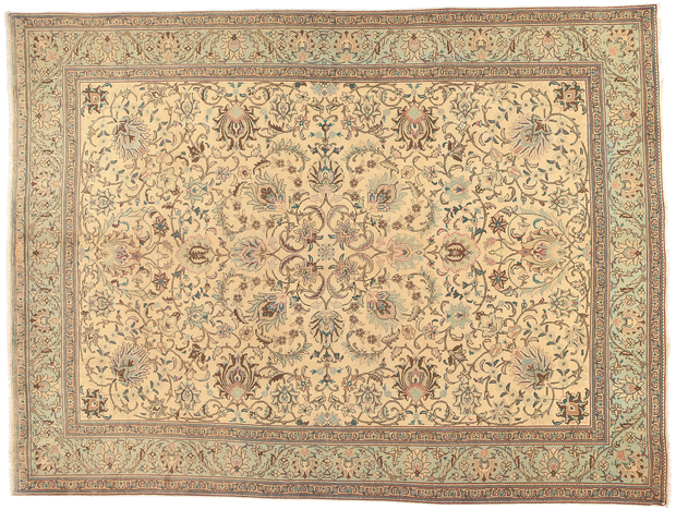 10 x 13 Vintage Persian Tabriz Rug 76489