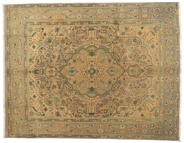 10 x 12 Vintage Persian Tabriz Rug 76542