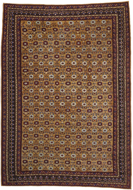 12 x 17 Antique Indian Agra Rug 76592