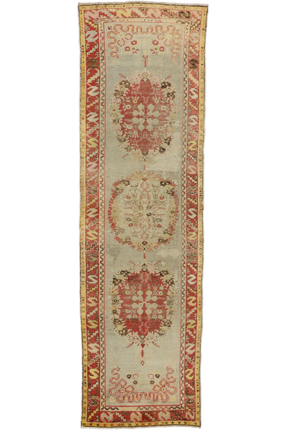 3 x 11 Vintage Turkish Oushak Rug Runner 50361