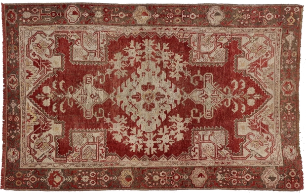 4 x 6 Antique Turkish Oushak Rug 50412