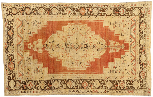 7 x 12 Vintage Turkish Oushak Rug 50418