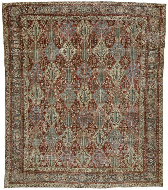12 x 14 Antique Persian Bakhtiari Rug 51528