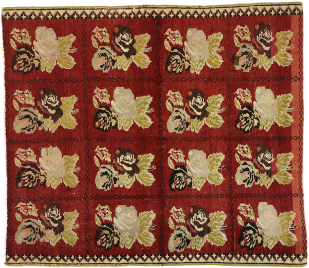 3 x 4 Vintage Oushak Rug 51569