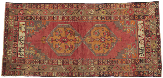 4 x 9 Vintage Turkish Oushak Rug 50068