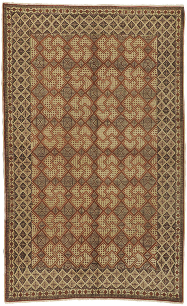 5 x 7 Vintage Turkish Oushak Rug 50069