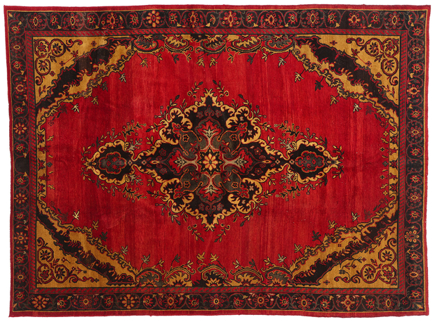 8 x 11 Vintage Red Turkish Oushak Rug 50507