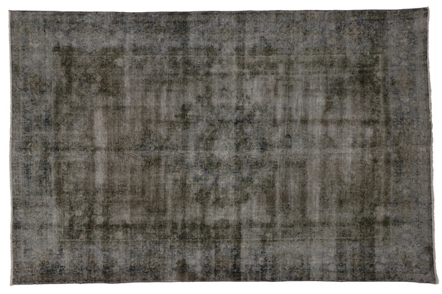 7 x 11 Vintage Brown Overdyed Rug 80255