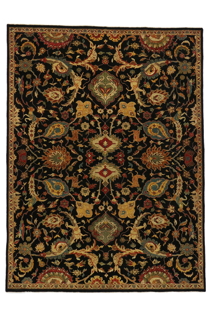 9 x 12 Black Indian Mahal Rug 30173