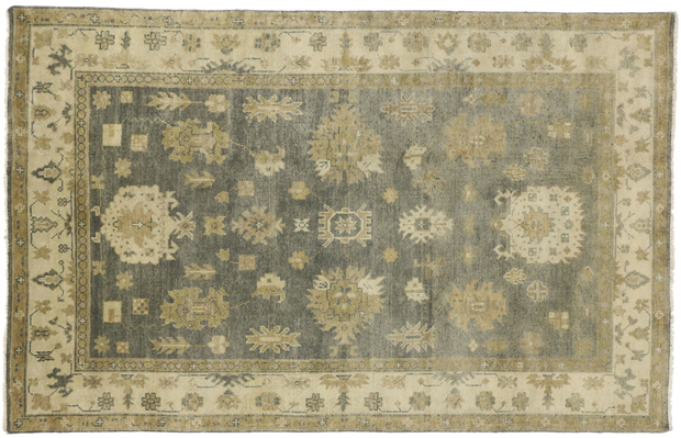 6 x 9 Vintage-Inspired Oushak Rug 30190