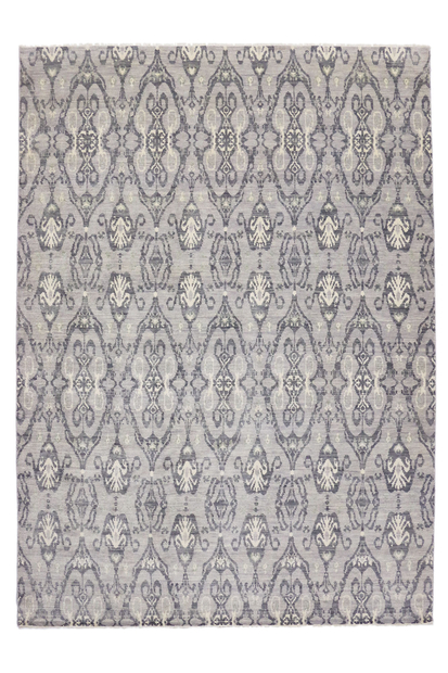 10 x 14 Transitional Gray Ikat Rug 30262