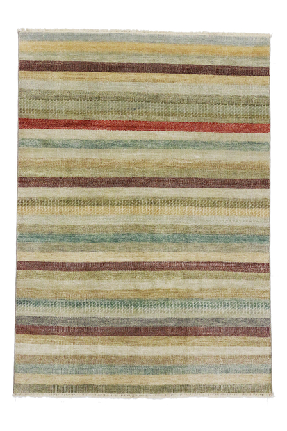 6 x 9 Transitional Striped Indian Rug 30282