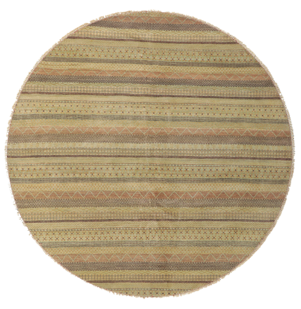 8 x 8 Modern Striped Round Area Rug 30293