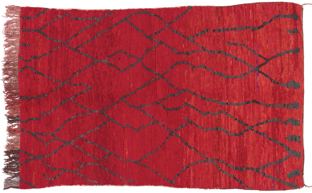 5 x 8 Vintage Red Talsint Moroccan Rug 20303