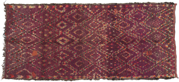 5 x 11 Vintage Purple Beni MGuild Moroccan Rug 20150