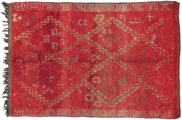 6 x 8 Vintage Red Beni MGuild Moroccan Rug 20153