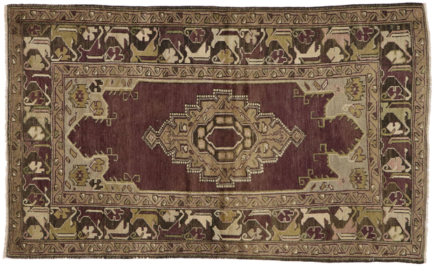 4 x 6 Vintage Oushak Rug 50112