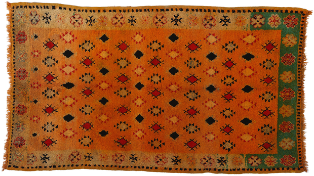 5 x 9 Vintage Orange Boujad Moroccan Rug 20173