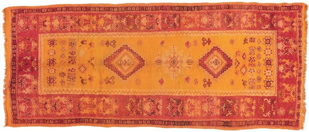 6 x 13 Vintage Orange Taznakht Moroccan Rug 20206