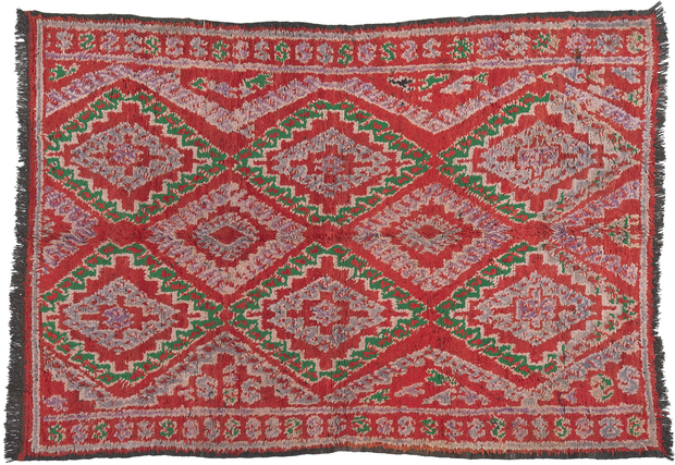 6 x 8 Vintage Red Talsint Moroccan Rug 20208
