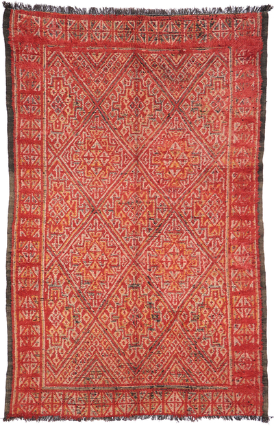 6 x 10 Vintage Berber Red Moroccan Rug 20295