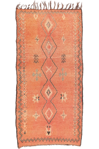 6 x 12 Vintage Orange Taznakht Moroccan Rug 20323