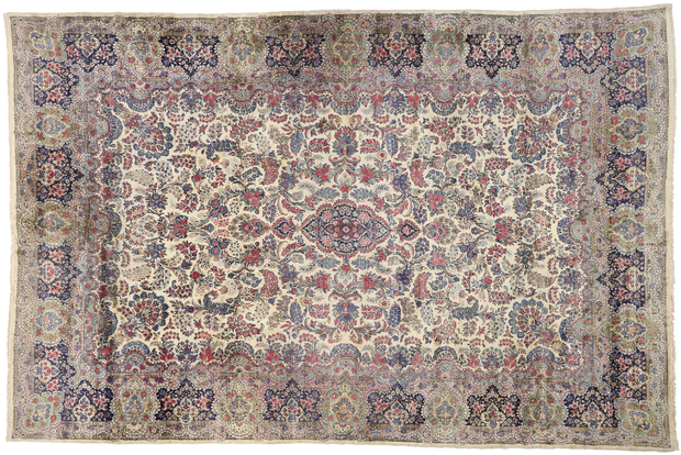 12 x 18 Antique Persian Kerman Rug 74979