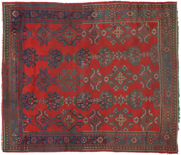 12 x 14 Antique Turkish Oushak Rug 76606