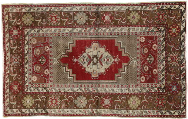 3 x 5 Vintage Oushak Rug 50149