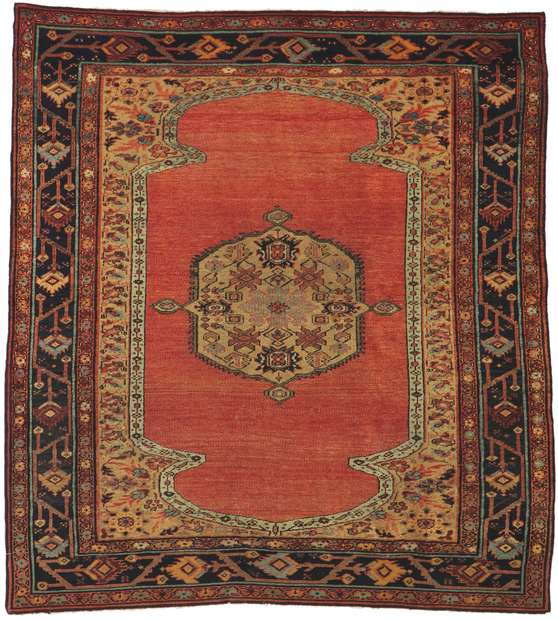 6 x 6 Antique Persian Bakhaish Rug 74953